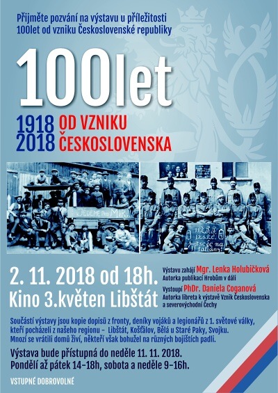 Výstava na počest sto let od vzniku republiky v Libštátě