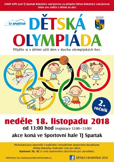 Druhý ročník Dětské olympiády pořádají v Rokytnici 