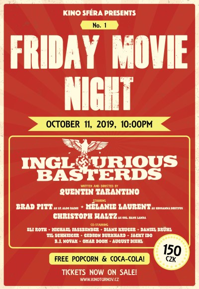 V rámci Friday Movie Night promítnou tarantinovku Hanebný pancharti