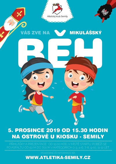 Atleti pořádají pro děti na semilském Ostrově Mikulášský běh