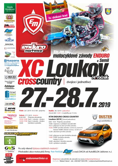 Enduro cross country 2019 pokračuje v Loukově