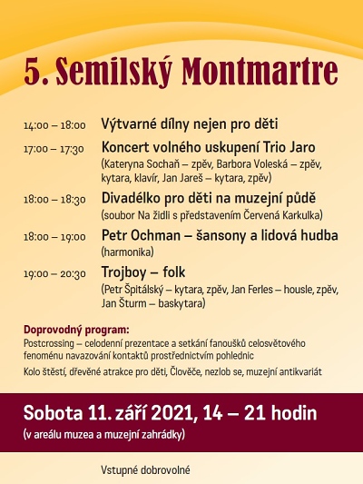 V muzeu pořádají pátý Semilský Montmartre