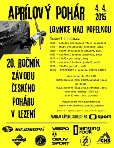 Aprílový pohár v lezení se koná v Lomnici už podvacáté
