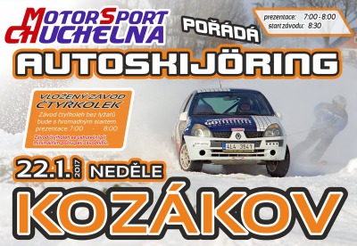 Krkonošský pohár v autoskijöringu pokračuje na Kozákově