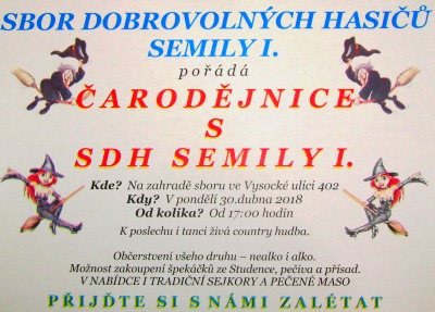 Čarodějnice 2018 s SDH Semily I