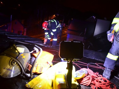 Silný vítr v noci na pondělí naplno prověřil hasiče v Libereckém kraji
