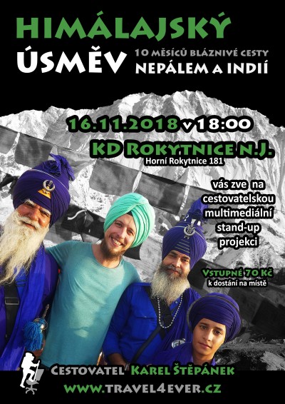 Cestovatelskou projekci Himalájský úsměv uvidíte v Rokytnici