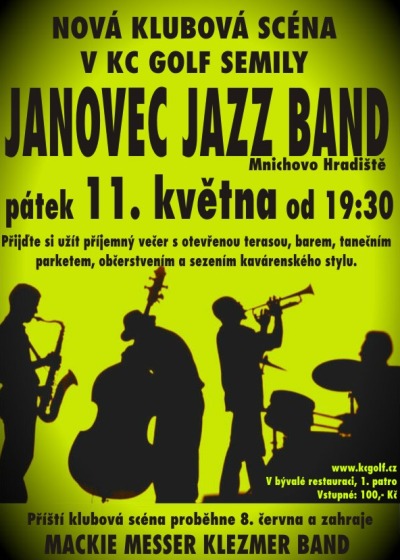 Koncert Janovec Jazz Bandu odstartuje Klubovou scénu v Semilech