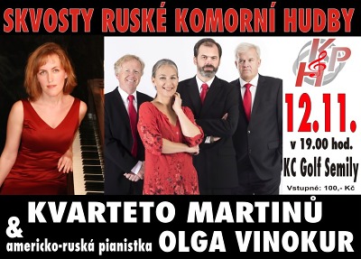 Skvosty ruské komorní hudby zahraje Kvarteto Martinů s Olgou Vinokur