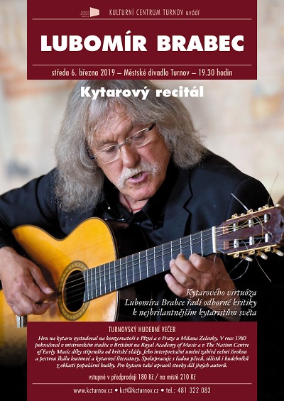 Lubomír Brabec předvede své umění při kytarovém recitálu
