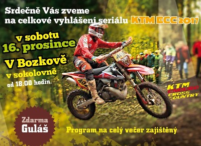 Motoseriál KTM ECC 2017 slavnostně zakončí v Bozkově