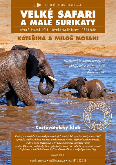 Kateřina a Miloš Motani budou povídat o safari a surikatách