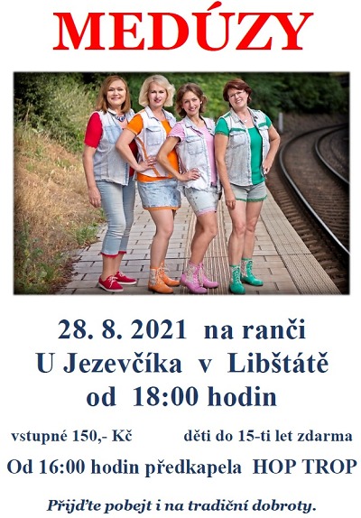 U Jezevčíka v Libštátě zahrají Hop trop a Medúzy