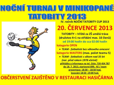 V Tatobitech připravují 4. ročník nočního turnaje