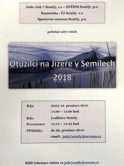 Otužilci v Semilech vyzkouší Jizeru na První svátek vánoční