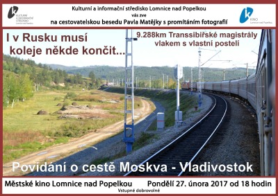 Pavel Matějka bude v Lomnici vyprávět o cestě do Vladivostoku