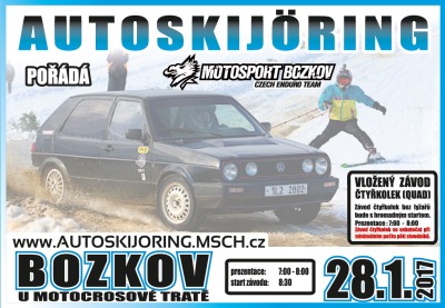 Krkonošský pohár v autoskijöringu pokračuje třetím dílem v Bozkově