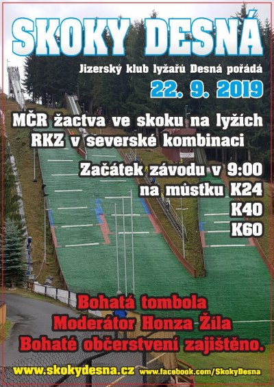 JKL Desná pořádá MČR ve skoku na lyžích a RKZ v severské kombinaci