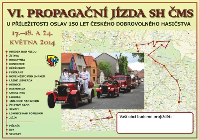 VI. spanilá jízda dobrovolných hasičů projede celým Libereckým krajem