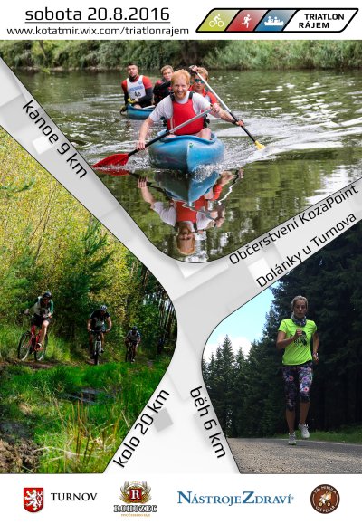 Odvážné dvojice mohou vyzkoušet Triatlon rájem