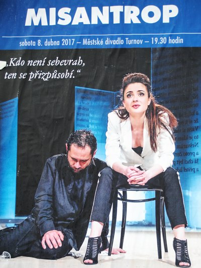 Eva Josefíková a Filip Čapka se v Turnově představí ve hře Misantrop