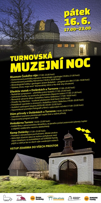 Do Turnovské muzejní noci se zapojí muzeum, statek, kemp i hvězdárna