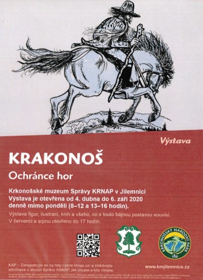 Ochránce hor Krakonoš až do září sídlí v Krkonošském muzeu v Jilemnici