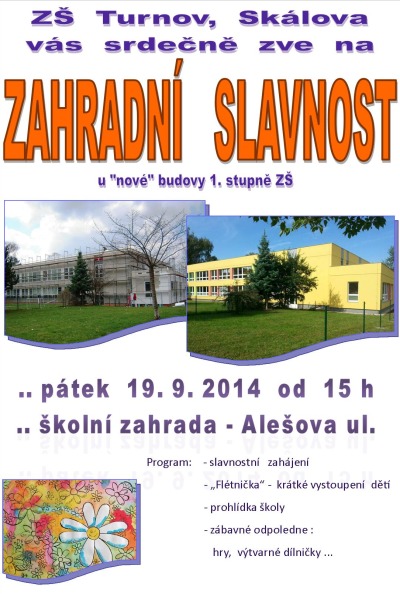 Turnovská ZŠ Skálova představí novou budovu při zahradní slavnosti