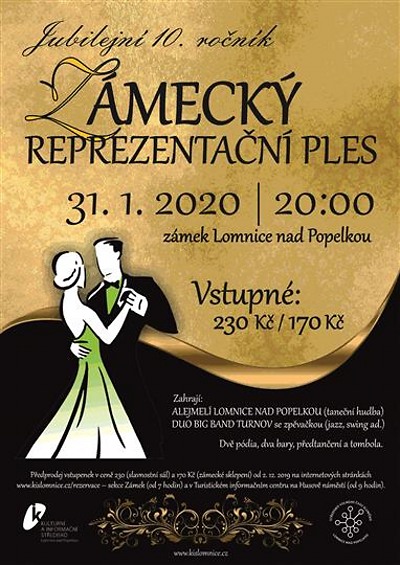 Zámecký ples v Lomnici láká na dva taneční parkety i dva bary