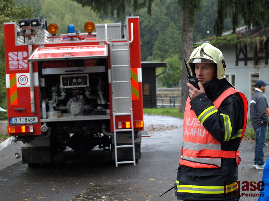 Prověřovací cvičení semilských hasičů v budově Státního okresního archívu v Semilech<br />Autor: Tomáš Jech