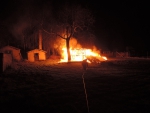 Požár chatky v Raspenavě v ulici Hejnická