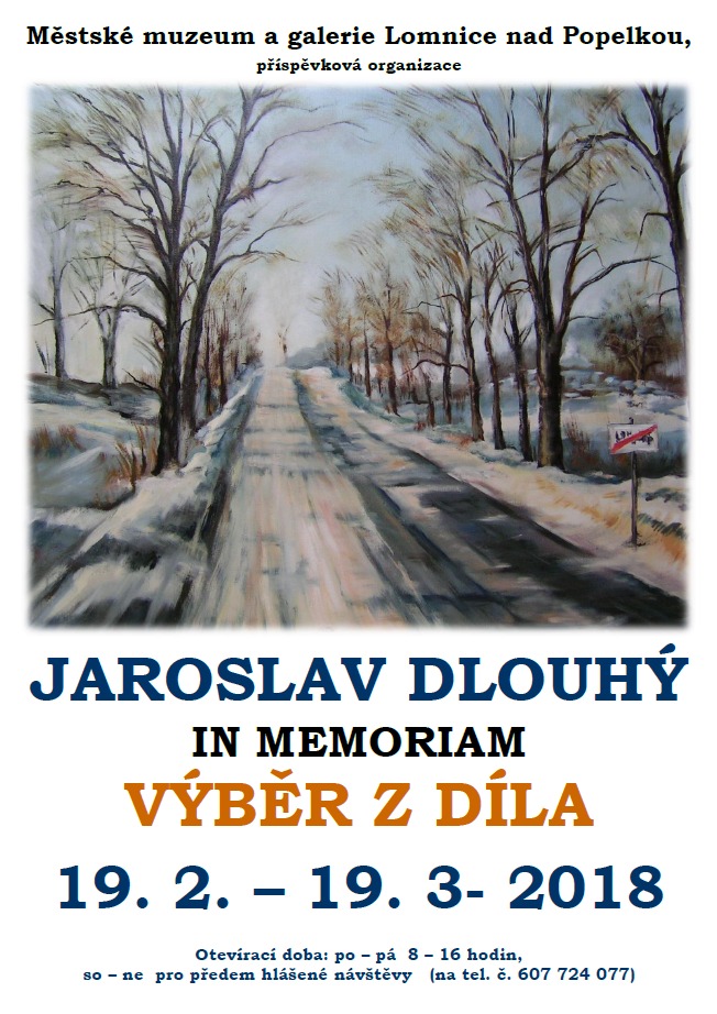 Pozvánka na výstavu Jaroslava Dlouhého<br />Autor: Archiv Městské muzeum a galerie Lomnice nad Popelkou