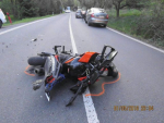 Nehoda motorkáře na Bulovce