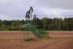 Spadlé stožáry velmi vysokého napětí 110 kV na Rakovnicku u obce Lišany