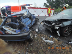 Nehoda čtyř aut na silnici I/13 v Krásné Studánce