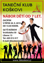 Nábor dětí - taneční klub Koškovi Liberec