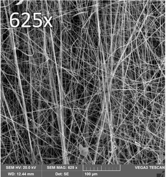 Struktura nanovlákenné vrstvy<br />Autor: Archiv TU Liberec