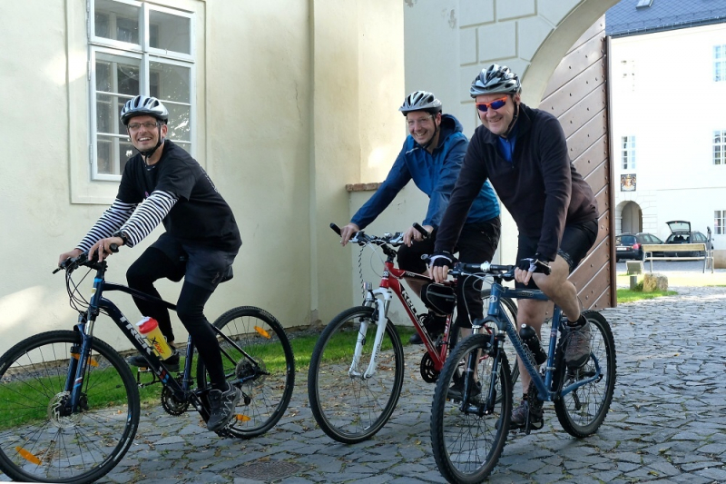 Starosta Turnova Tomáš Hocke na cyklojízdě s hejtmanem Martinem Půtou<br />Autor: Archiv Starostové pro Liberecký kraj