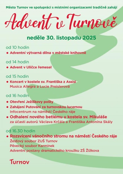 Advent v Turnově zahájí letos 30. listopadu