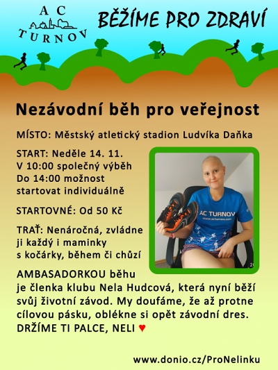 V Turnově poběží pro zdraví a za Nelu