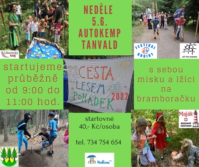 Cestu lesem pohádek přichystali v tanvaldském autokempu