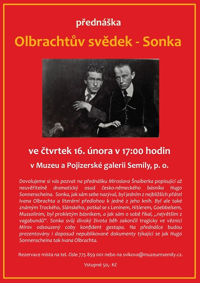 Přednáška Olbrachtův svědek popíše osud českoněmeckého básníka