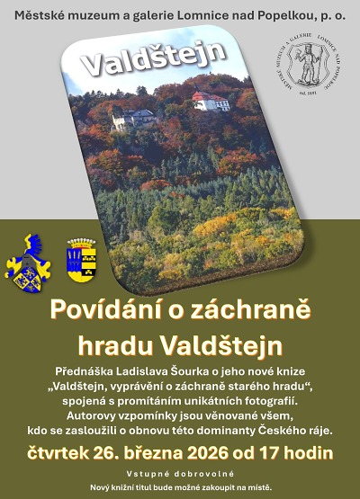 Ladislav Šourek bude v Lomnici povídat o hradu Valdštejn