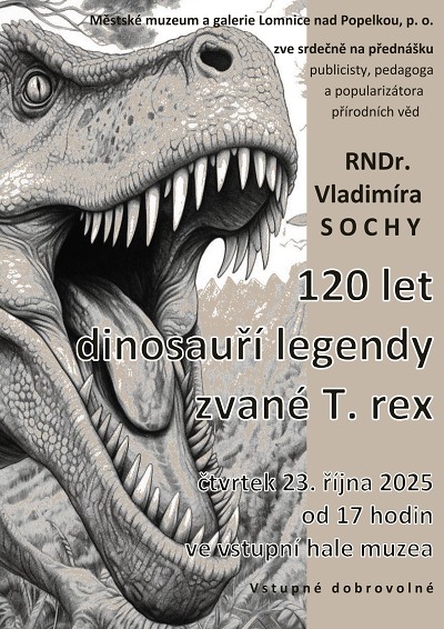 120 let dinosauří legendy objasní v Lomnici Vladimír Socha