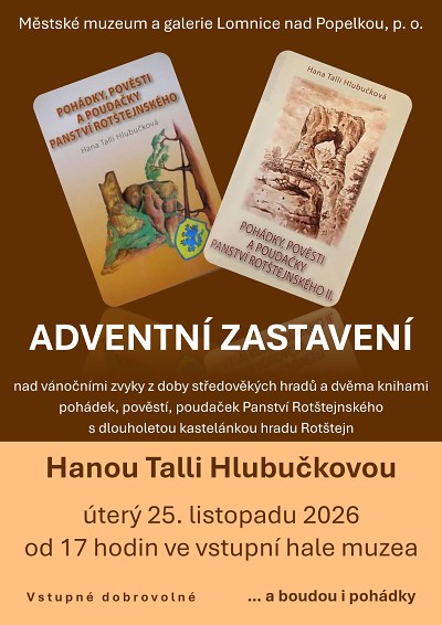 Pověsti panství rotštejnského představí autorka fanouškům v Lomnici