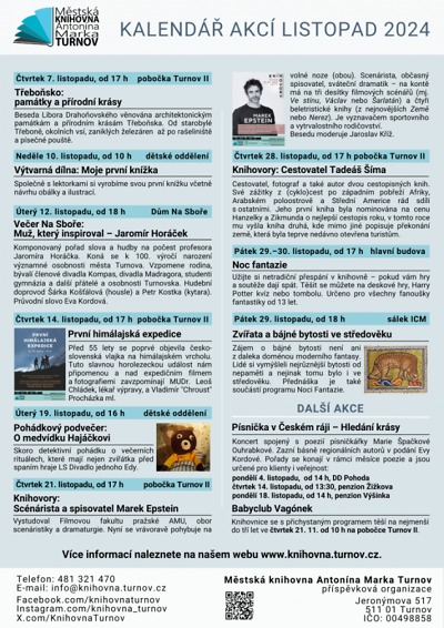 Turnovská knihovna v listopadu 2024