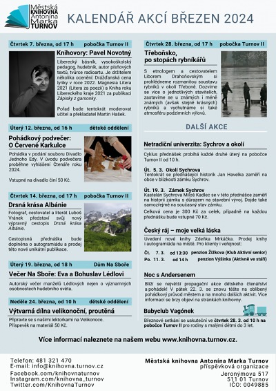 Březnový program turnovské knihovny