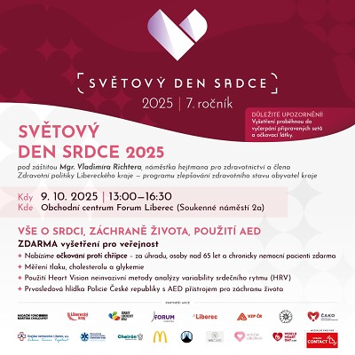 Liberecký kraj se již posedmé připojí ke Světovému dni srdce