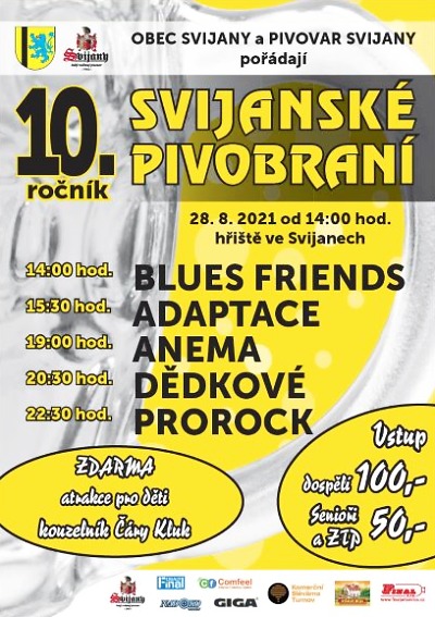 Jubilejní desáté Svijanské pivobraní oživí koncerty i další zábava