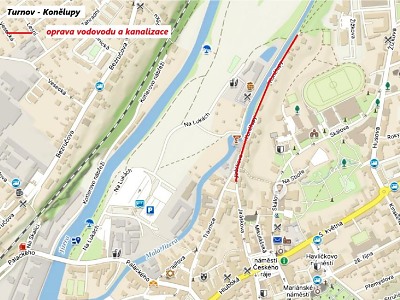 V turnovských Konělupech proběhne oprava vodovodu a kanalizace